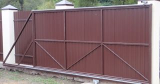 Купить откатные ворота из профнастила Рузаевка, цена от 1727 руб.