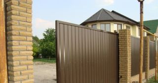 Купить откатные ворота из профнастила Рузаевка, цена от 1727 руб.